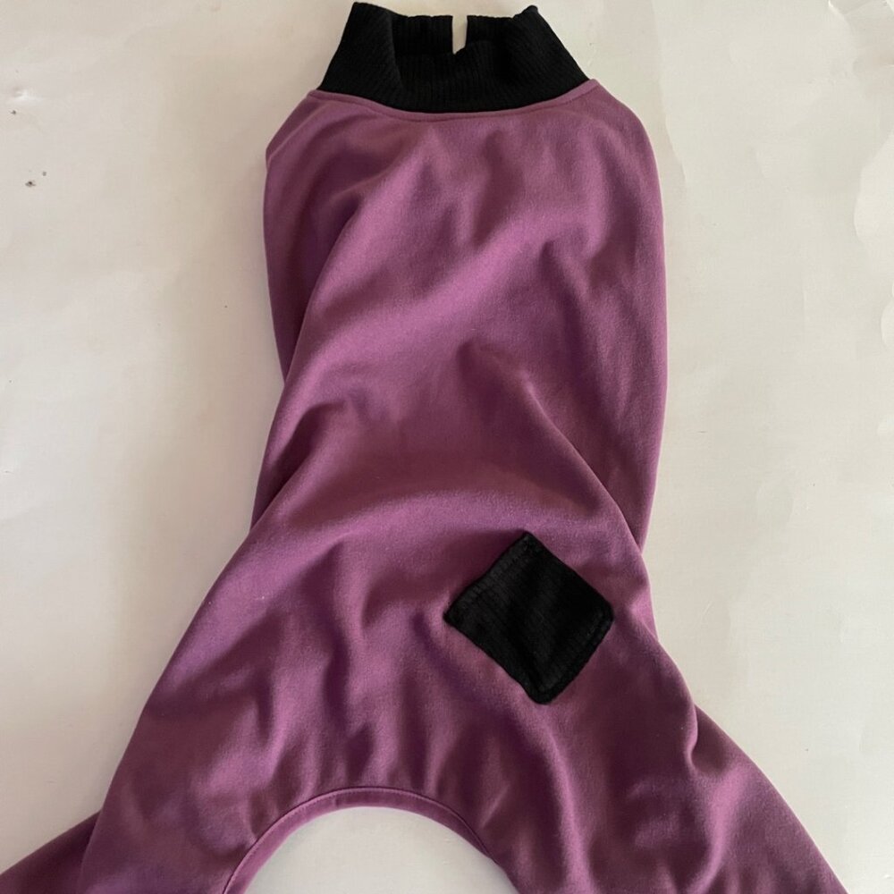 Purple Fleece Dog Onesie